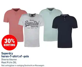 Makro Superdry heren-T-shirt of -polo aanbieding