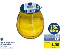 Makro Metro Professional citronella kaars aanbieding