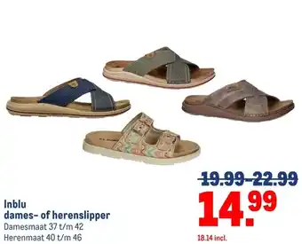 Makro Inblu dames- of herenslipper aanbieding