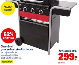 Makro Char-Broil gas- en houtskoolbarbecue aanbieding