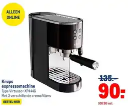 Makro Krups espressomachine aanbieding