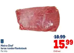 Makro Metro Chef lerse runderflanksteak aanbieding