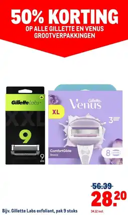 Makro Gillette Labs exfoliant aanbieding