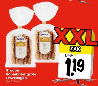 Vomar Voordeelmarkt G'woon Roomboter grote Krakelingen aanbieding