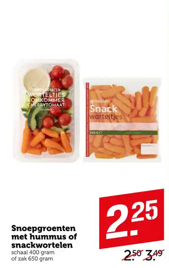 Coop Snoepgroenten met hummus of snackwortelen 6650gram aanbieding