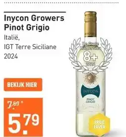 Gall & Gall Inycon Growers Pinot Grigio 75CL Wijn aanbieding