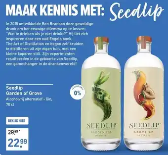 Gall & Gall Seedlip Grove 70CL Mixen aanbieding