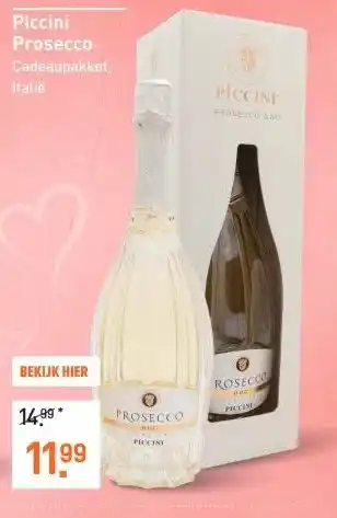Gall & Gall Piccini Prosecco Cadeauverpakking 75CL Mousserend aanbieding