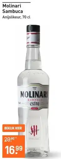 Gall & Gall Molinari Sambuca 70CL Likeuren aanbieding