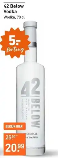 Gall & Gall 42 Below Vodka 70CL Mixen aanbieding
