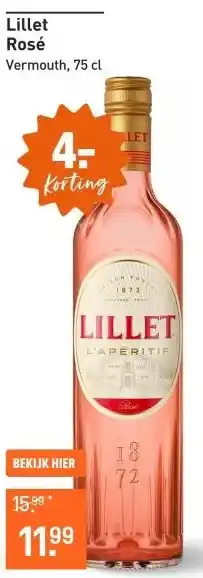 Gall & Gall Lillet Rosé 75CL Mixen aanbieding