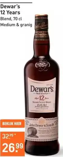 Gall & Gall Dewar's 12 Years 70CL Whisky aanbieding