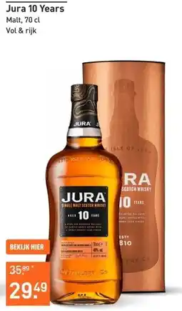 Gall & Gall Jura 10 Years 70CL Whisky aanbieding