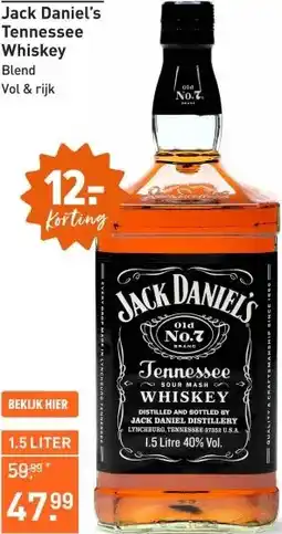 Gall & Gall Jack Daniel's Tennessee Whiskey 150CL Whisky aanbieding