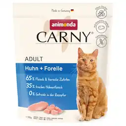 Zooplus 350g animonda Carny Adult Huhn + Forelle Katzenfutter trocken aanbieding