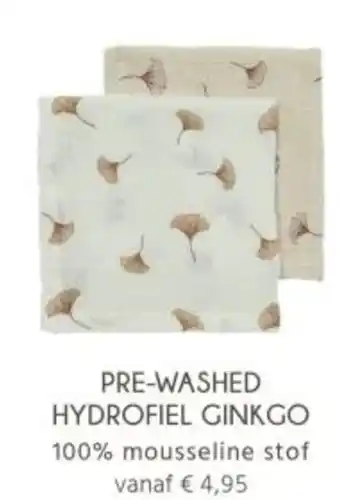 Babypark Pre washed hydrofiel ginkgo aanbieding