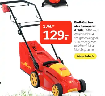 Pets Place Wolf-Garten elektromaaier A 340 e 140O watt. aanbieding