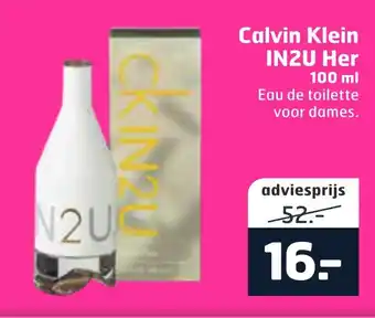 Trekpleister Calvin klein in2U her 100ml aanbieding