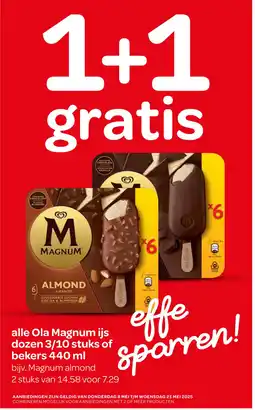 Spar alle Ola Magnum ijs aanbieding