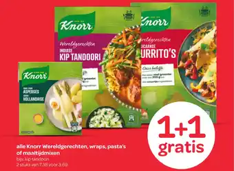 Spar alle Knorr Wereldgerechten, wraps, pasta's of maaltijdmixen aanbieding