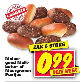 Nettorama Molengoud melk- boter- of meergranen puntjes aanbieding