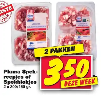 Nettorama Pluma spekreepjes of spekblokjes 150gr aanbieding