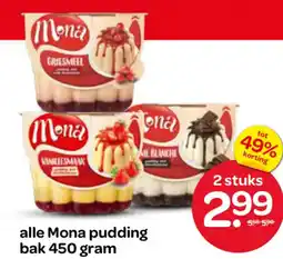 Spar alle Mona pudding aanbieding