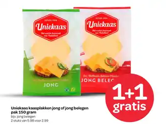 Spar Uniekaas kaasplakken jong of jong belegen aanbieding