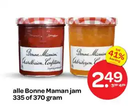 Spar alle Bonne Maman jam aanbieding