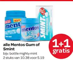 Spar alle Mentos Gum of Smint aanbieding