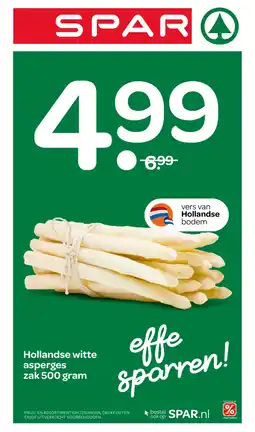 Spar Hollandse witte asperges aanbieding