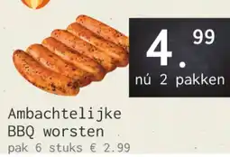 Naanhof Ambachtelijke BBQ worsten aanbieding