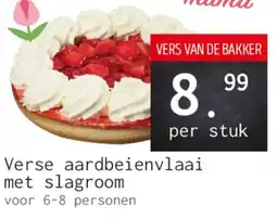Naanhof Verse aardbeienvlaai met slagroom aanbieding