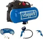 Bol.com Scheppach Compressor HC06 8 bar 6 liter met accessoireset - 5906153901 aanbieding