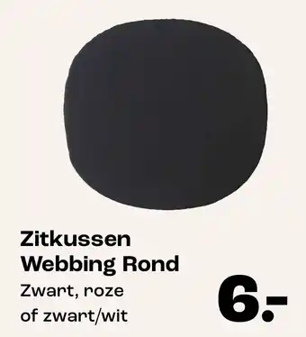 Kwantum Zitkussen Webbing Rond aanbieding
