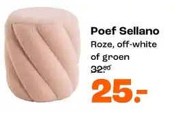 Kwantum Poef Sellano aanbieding