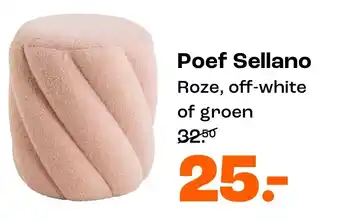 Kwantum Poef Sellano aanbieding