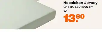 Kwantum Hoeslaken Jersey Groen aanbieding