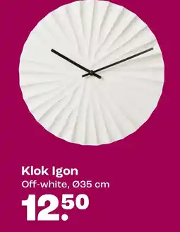 Kwantum Klok Igon aanbieding