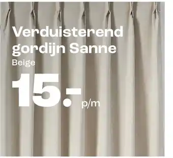 Kwantum Verduisterend gordijn Sanne aanbieding