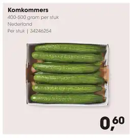 HANOS Komkommers aanbieding