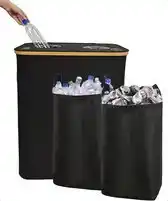 Bol.com Bellettini Prullenbak Afvalscheiding - Flessenmand - Prullenbak - 600D Oxford - Zwart aanbieding