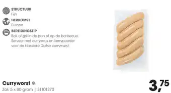 HANOS Curryworst aanbieding