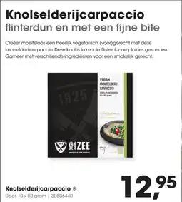 HANOS Knolselderijcarpaccio flinterdun en met een fijne bite aanbieding