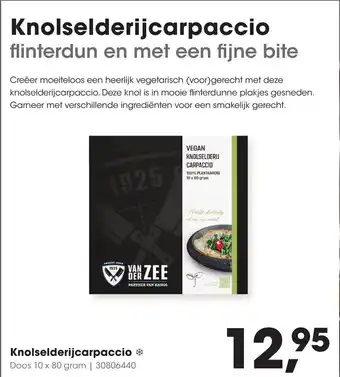 HANOS Knolselderijcarpaccio flinterdun en met een fijne bite aanbieding