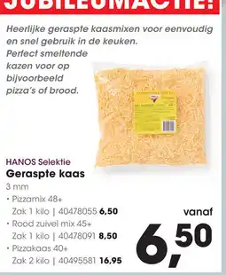 HANOS Geraspte kaas aanbieding