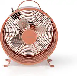 Bol.com Nedis Tafelventilator - Netvoeding - Diameter: 250 mm - 20 W - 2 Snelheden - Oud Roze aanbieding