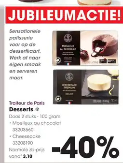 HANOS Traiteur de Paris Desserts aanbieding