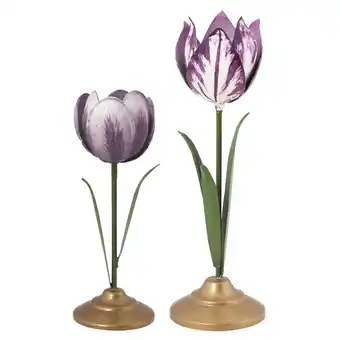 Douglas PIP Studio Tulpen Kandelaar Lila Set van 2 aanbieding