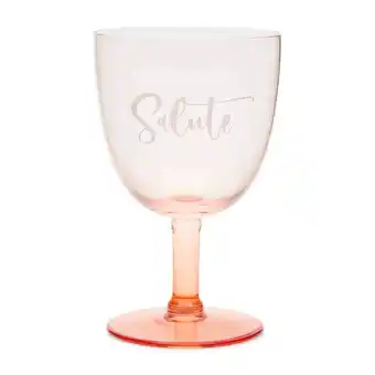 Douglas Rivièra Maison Wijnglas gekleurd glas met tekst Salute aanbieding